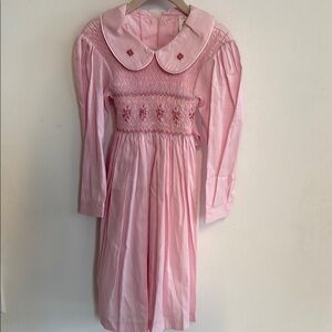 Charming Pink Smocked Kids Dress